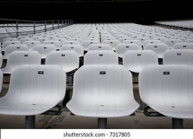 Empty seats in a stadium