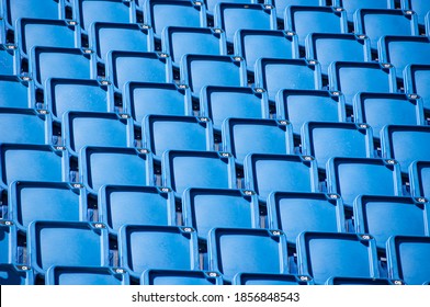 Empty Seats In The Stadium With No People