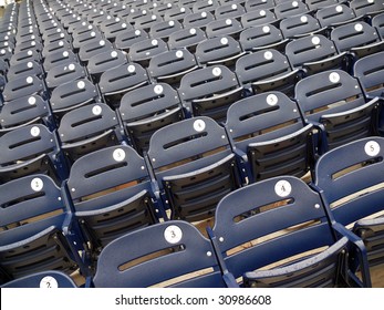 Empty Seats In Washington Nationals Baseball Stadium.