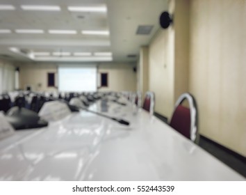 Empty Seminar Room Cleaning Interior Blur For Background