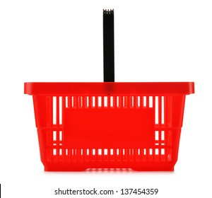 Empty Shopping Basket Isolated On White Background