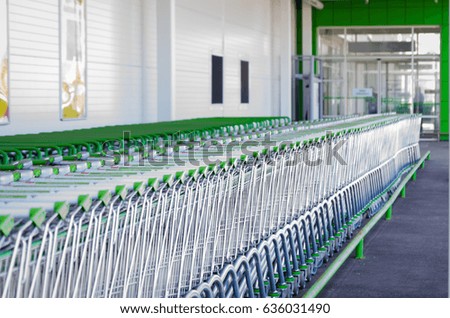 Empty shopping carts
