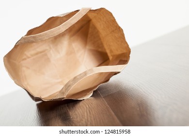 Empty shopping paper bag