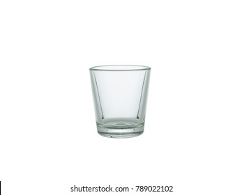 Empty Shot Glass Isolated On White Background