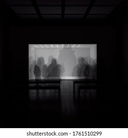 Empty show viewed by shadows