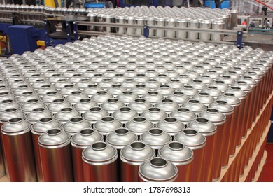 Empty Silver Aerosol Cans In Can Manufacturing Business