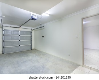 Empty Single Garage In Home