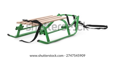 Empty sled isolated on white background