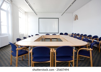 Empty Small Classroom Or Meeting Room