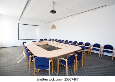 Empty Small Classroom Or Meeting Room