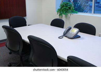 Empty Small Conference Room At A Corporation