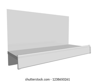 Empty Small Shelf. 3D Rendering