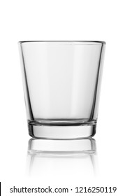 Empty Small Shot Glass Isolated On White Background