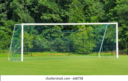 Empty Soccer Goal
