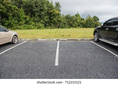 Empty Space For Cars ,outdoor Car Parking .