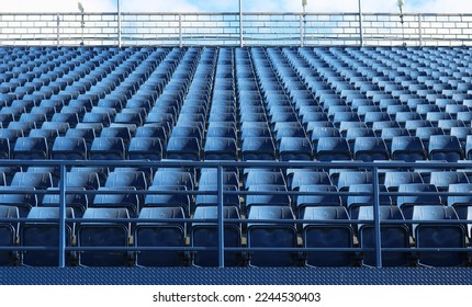 Empty stadium seats outdoor background. - Shutterstock ID 2244530403