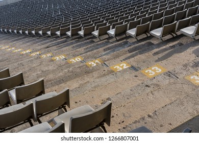 Empty stadium texture with steps and seats