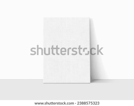 Empty stand canvas mockup, Empty canvas mockup in white background, Blank vertical canvas mockup