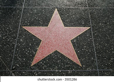 Empty star on the Hollywood Walk Of Fame, California, USA