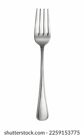 Empty Steel Fork isolated on white background