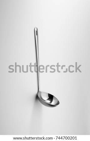 Empty steel ladle isolated on white background 