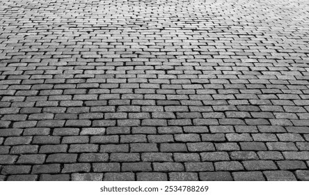 Empty of stone brick road