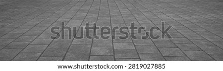 empty stone floor top in perspective. grey tile floor background in perspective view. line. empty copy space stone street. pavement. Granite outdoor tiled floor. gray granite. Marble texture