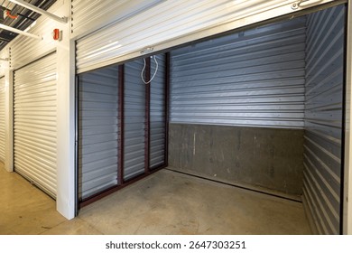 Empty storage unit for safely storing property