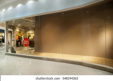 An Empty Storefront Of Shop