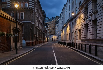 Empty Street Of London At Night