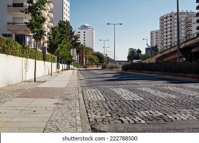 Empty Street Road In City