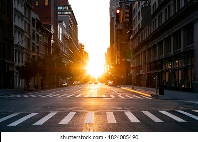Empty streets with no people at the intersection of 23rd and 5th Avenue in Manhattan, New York City - Shutterstock ID 1824085490