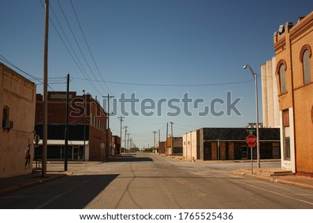 Empty Streets in Old Town of Hollis Oklahoma