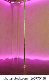 Empty Stripper Pole Background