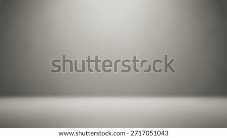 Empty Studio Backdrop Soft Lit Gray Seamless Stage for Product Displays.