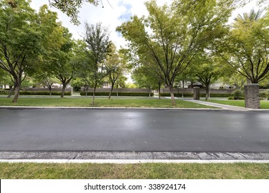 Empty Suburban Street