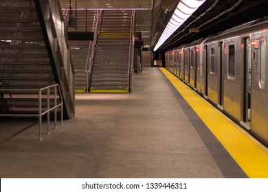 Empty Subway Station In New York