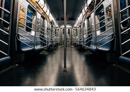 Empty subway train