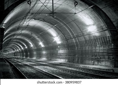 Empty Subway Tunnel