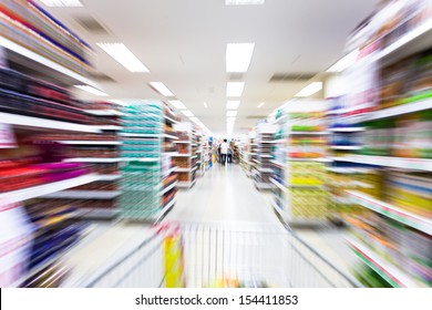 Empty Supermarket Aislemotion Blur Stock Photo 154411853 | Shutterstock