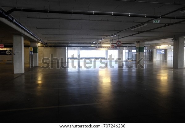 empty supermarket parking\
space
