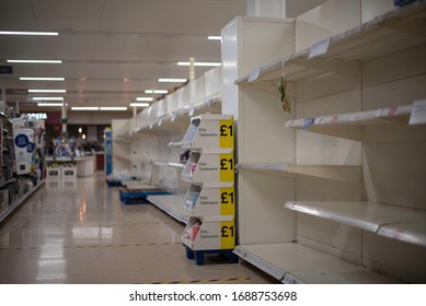 Empty Supermarket Shelves, Oxford UK