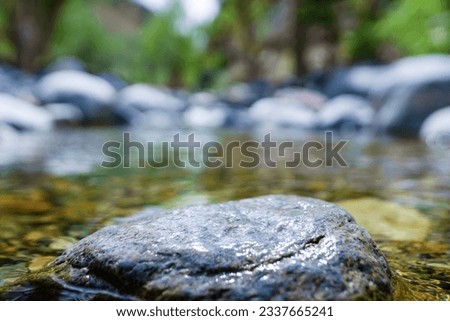 empty surface of stone in creek
