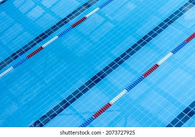 Empty Swimming Pool Lanes From Above