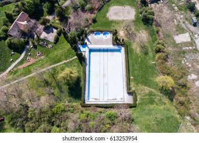 Empty Swimming Pool In A Park