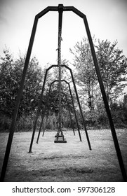 Empty swing in park 