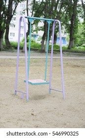 Empty swing in playground. 