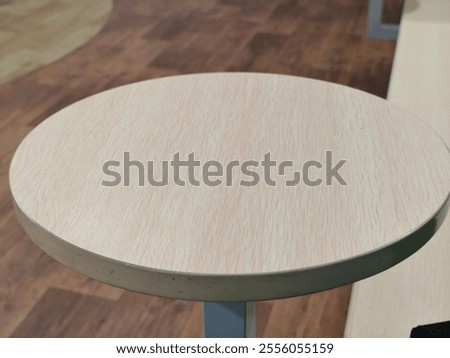 empty table 45 degree view