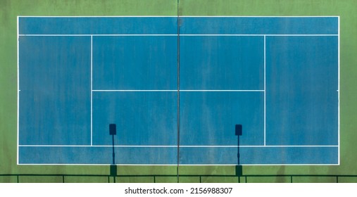 empty tennis court top view  - Powered by Shutterstock