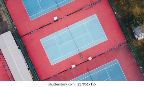 Empty Tennis Court Top View Stock Photo 2179519155 | Shutterstock